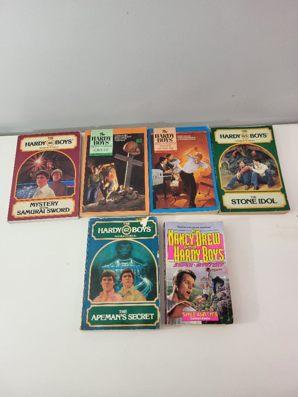 Vintage Hardy Boys Books Lot of 6 Franklin W. Dixon Nancy Drew Mystery Books